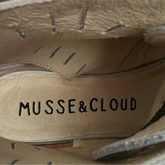 Muse & Cloud Women's Zycro Beige Leather Lace-up Summer Boho Sandals NEW 10 - Picture 7 of 11